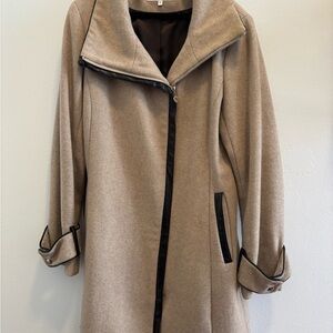 Calvin Klein Wool Coat with Accents